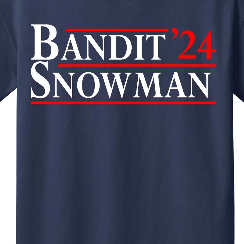 Bandit Snowman 2024 Election Funny Gift Kids T-Shirt