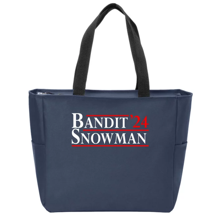 Bandit Snowman 2024 Election Funny Gift Zip Tote Bag