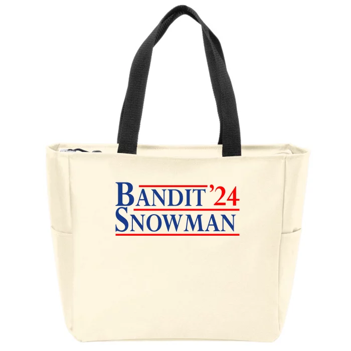 Bandit Snowman 2024 Election Funny Gift Zip Tote Bag