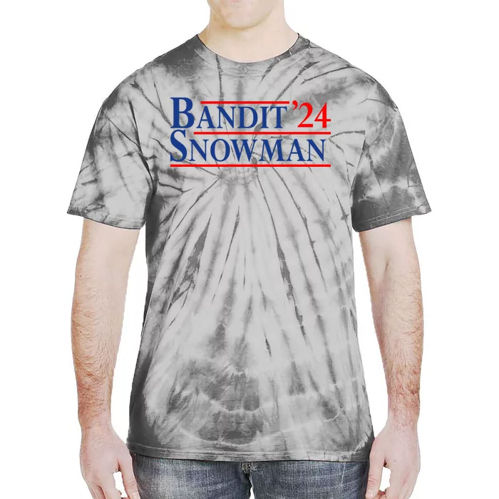 Bandit Snowman 2024 Election Funny Gift Tie-Dye T-Shirt