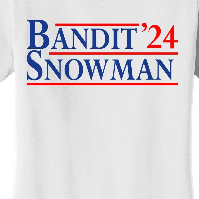 Bandit Snowman 2024 Election Funny Gift Women's T-Shirt