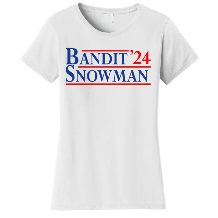 Bandit Snowman 2024 Election Funny Gift Women's T-Shirt