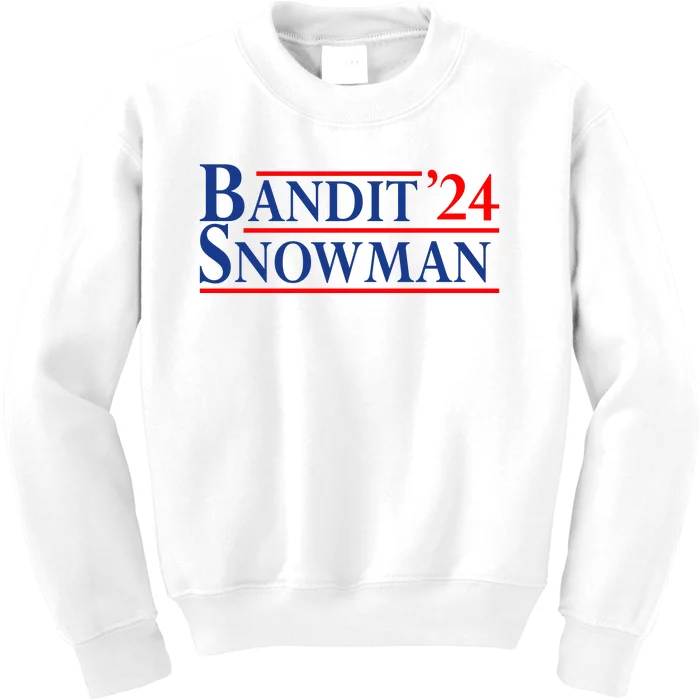 Bandit Snowman 2024 Election Funny Gift Kids Sweatshirt