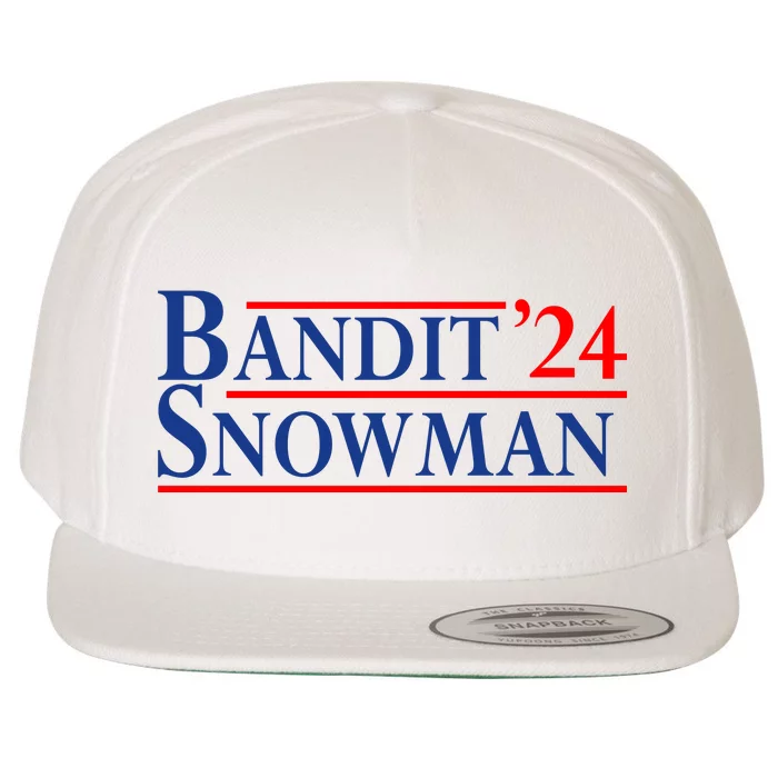 Bandit Snowman 2024 Election Funny Gift Wool Snapback Cap