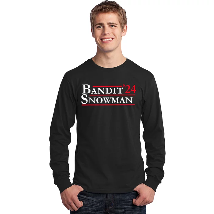 Bandit Snowman 2024 Election Funny Gift Long Sleeve Shirt