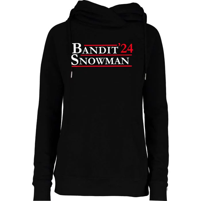 Bandit Snowman 2024 Election Funny Gift Womens Funnel Neck Pullover Hood