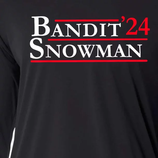 Bandit Snowman 2024 Election Funny Gift Cooling Performance Long Sleeve Crew