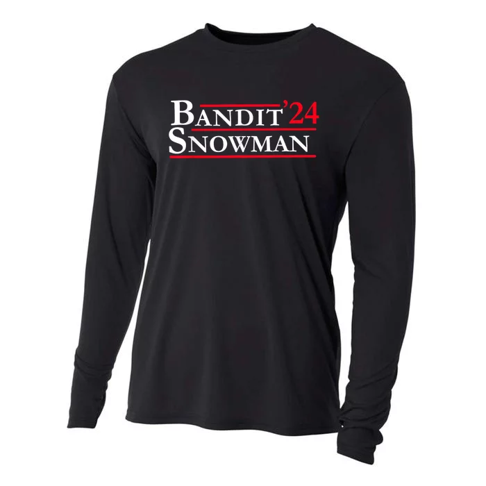 Bandit Snowman 2024 Election Funny Gift Cooling Performance Long Sleeve Crew