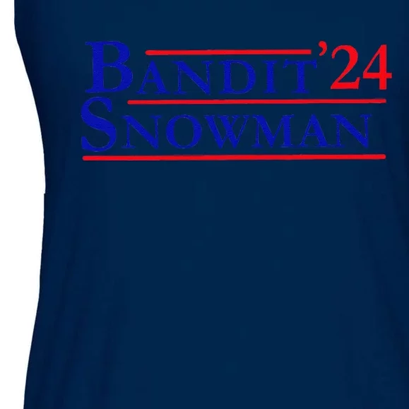 Bandit Snowman 24 Retro Election Style Funny 2024 Bandit Ladies Essential Flowy Tank