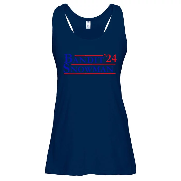 Bandit Snowman 24 Retro Election Style Funny 2024 Bandit Ladies Essential Flowy Tank