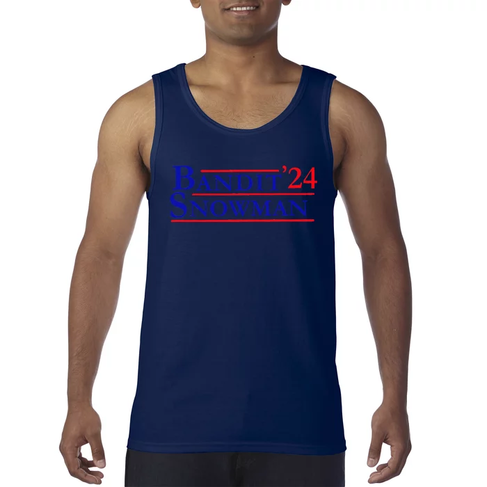 Bandit Snowman 24 Retro Election Style Funny 2024 Bandit Tank Top