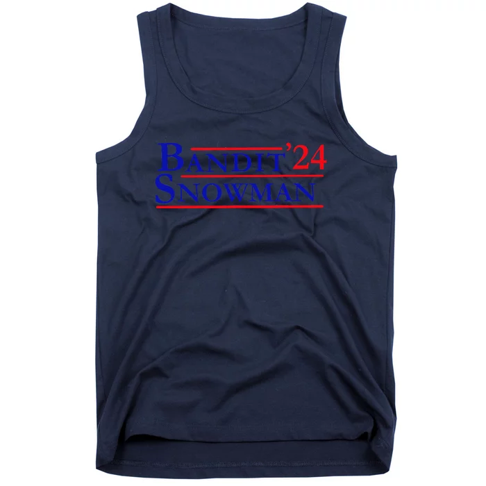 Bandit Snowman 24 Retro Election Style Funny 2024 Bandit Tank Top