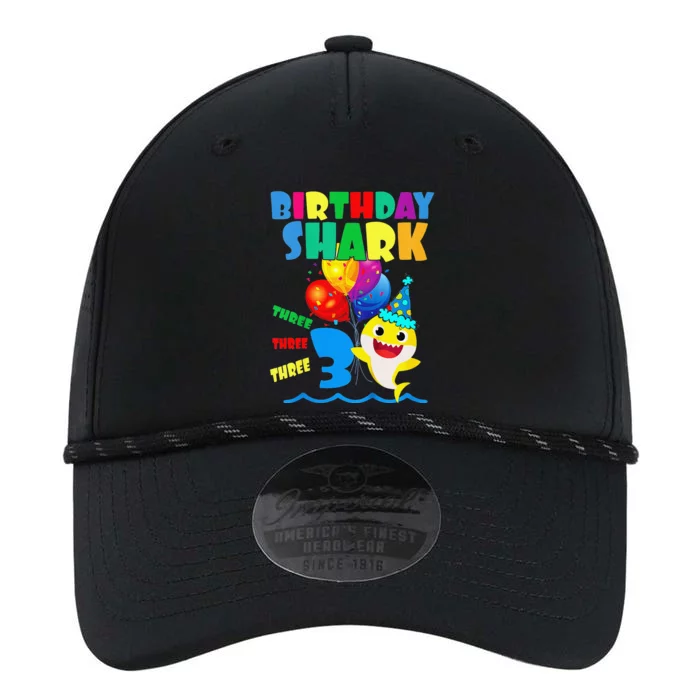 Birthday Shark 3 Year Old 3rd Birthday Matching Family Performance The Dyno Cap