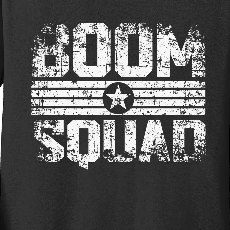 Boom Squad 4th of July Firework Kids Long Sleeve Shirt