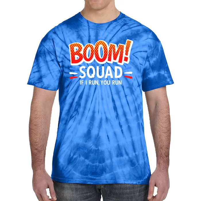 Boom Squad 4th Of July Fireworks Director Group Matching Gift Tie-Dye T-Shirt