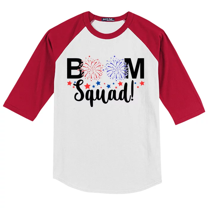 Boom Squad 4th Of July Kids Colorblock Raglan Jersey