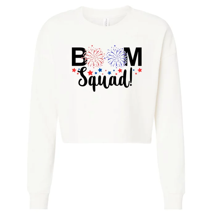 Boom Squad 4th Of July Cropped Pullover Crew