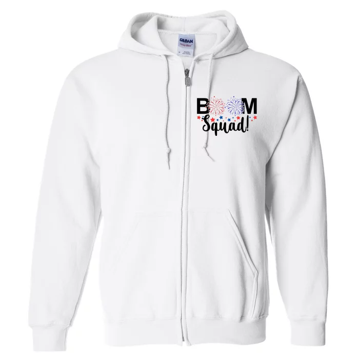 Boom Squad 4th Of July Full Zip Hoodie