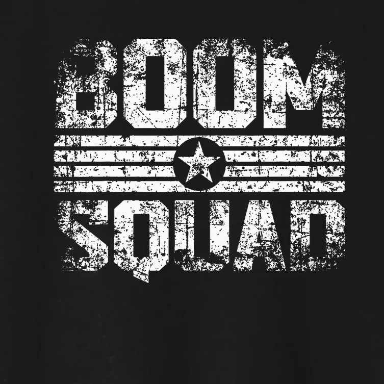 Boom Squad 4th Of July Firework Women's Crop Top Tee