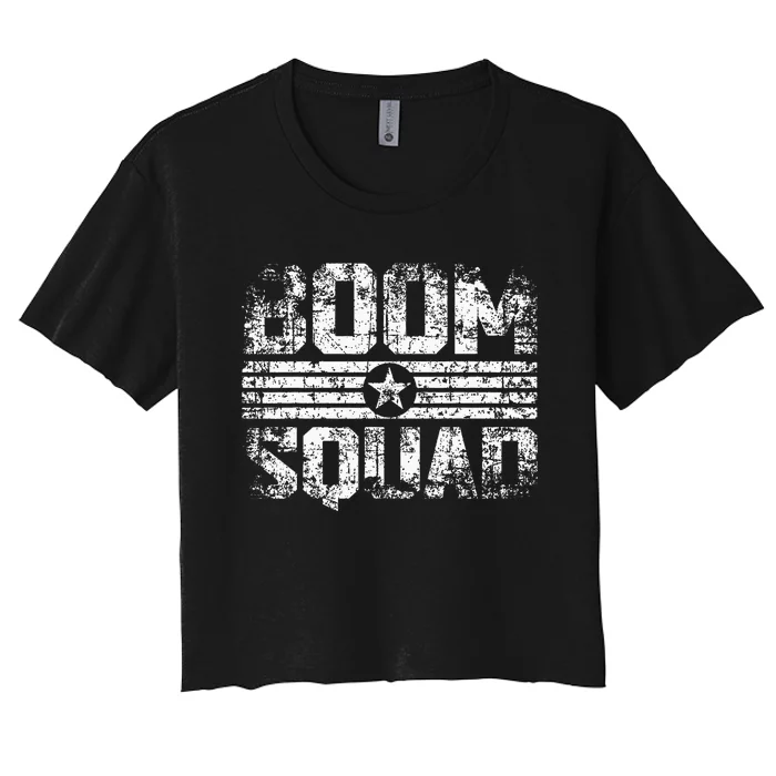 Boom Squad 4th Of July Firework Women's Crop Top Tee