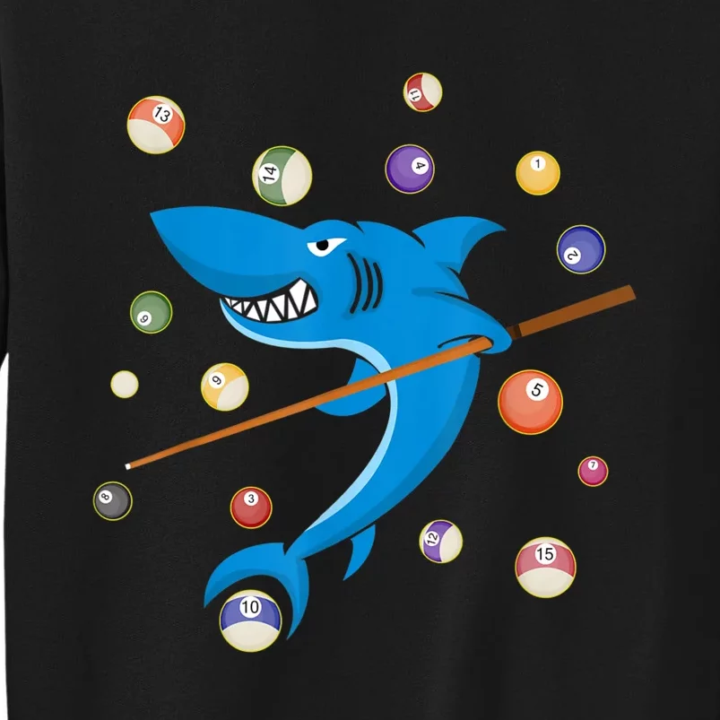 Billiard Shark 8 Ball Player Pool Table Cue Stick Snooker Sweatshirt