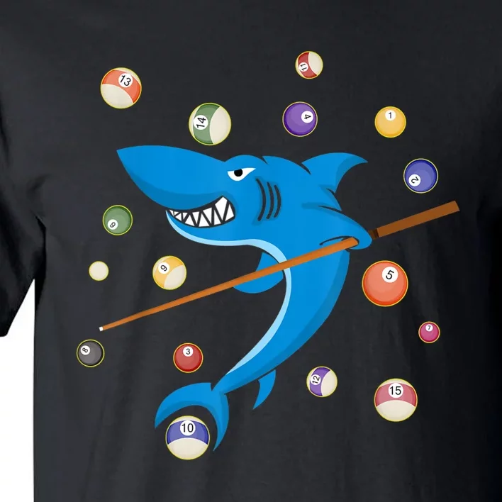 Billiard Shark 8 Ball Player Pool Table Cue Stick Snooker Tall T-Shirt