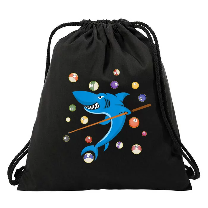 Billiard Shark 8 Ball Player Pool Table Cue Stick Snooker Drawstring Bag