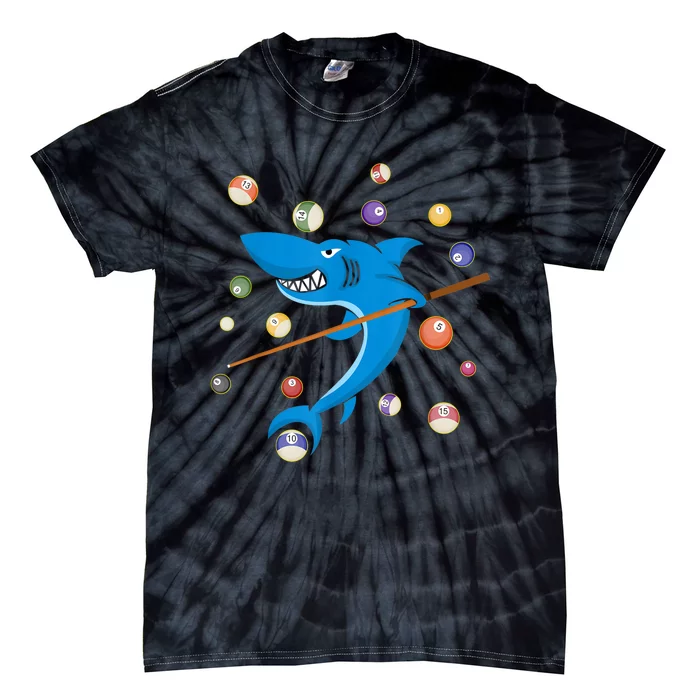 Billiard Shark 8 Ball Player Pool Table Cue Stick Snooker Tie-Dye T-Shirt