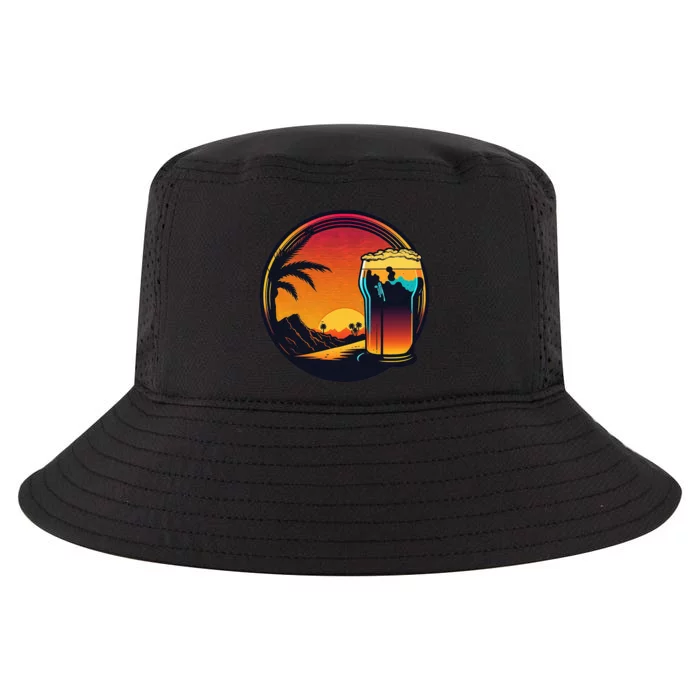 Beer Synthwave 80s Retrowave Aesthetic Cool Comfort Performance Bucket Hat