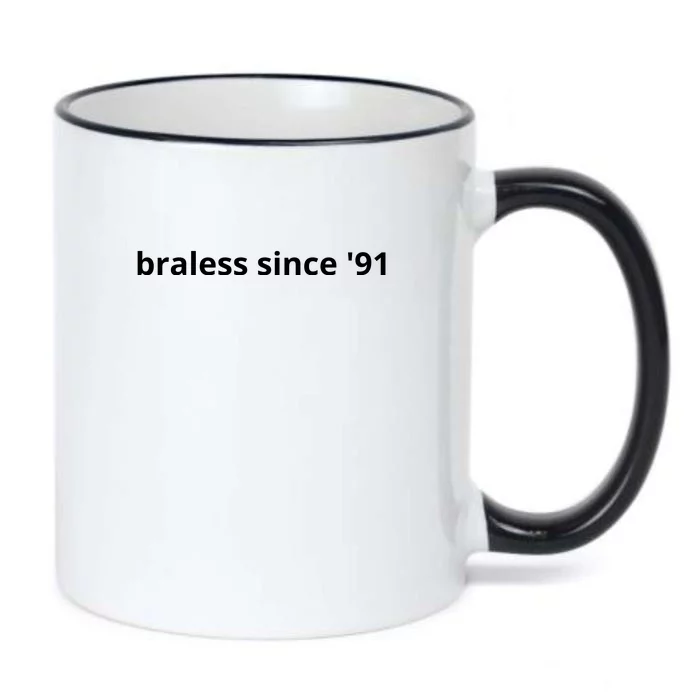 Braless Since '91 Black Color Changing Mug