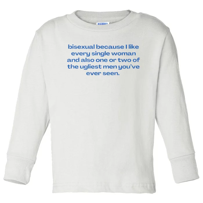 Bisexual Slogan 90s Style Lgbt Toddler Long Sleeve Shirt