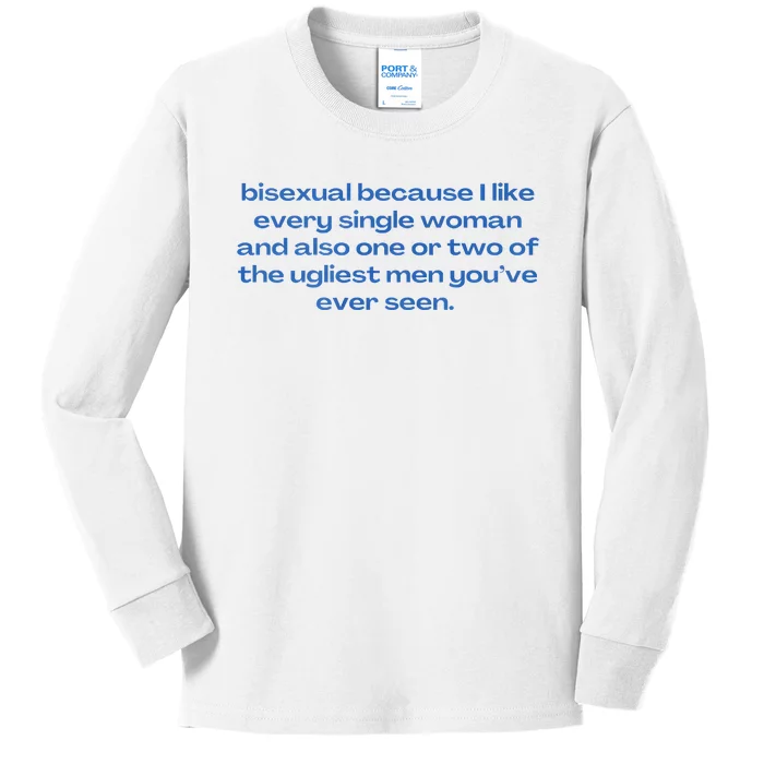 Bisexual Slogan 90s Style Lgbt Kids Long Sleeve Shirt