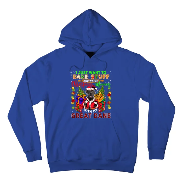 Bake Stuff And Watch Xmas Movies With My Great Dane Santa Cool Gift Hoodie