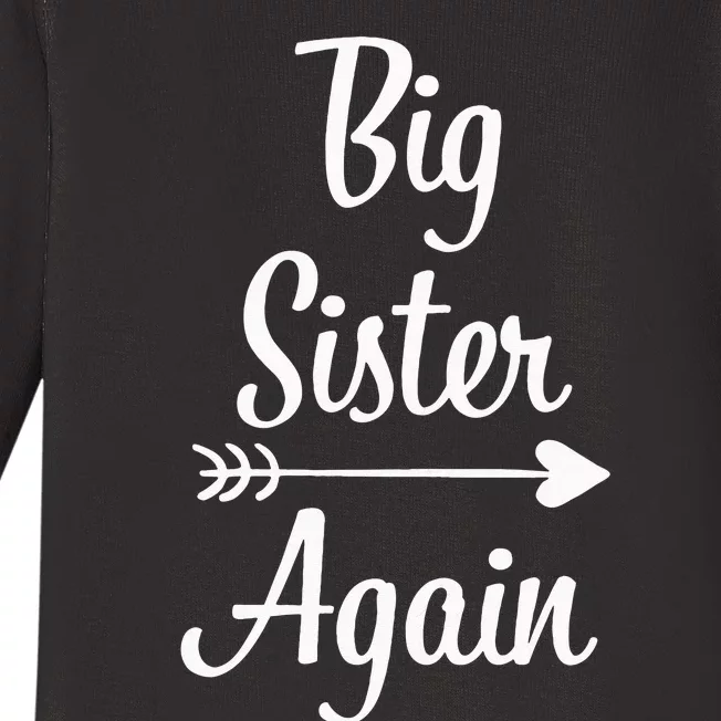 Big Sister Again Big Sister Baby Long Sleeve Bodysuit