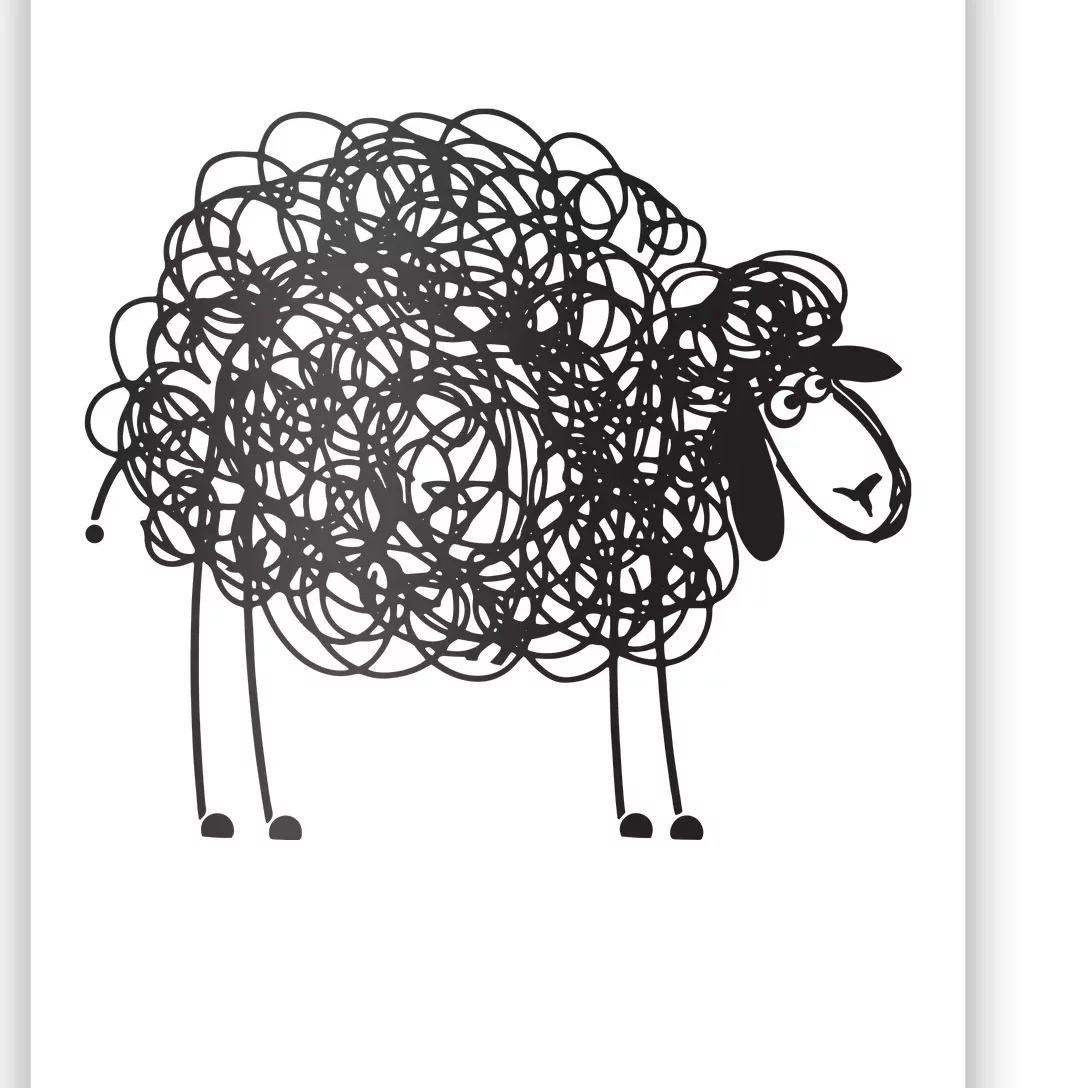 Black Sheepp Apparel Doodled With Texta Poster