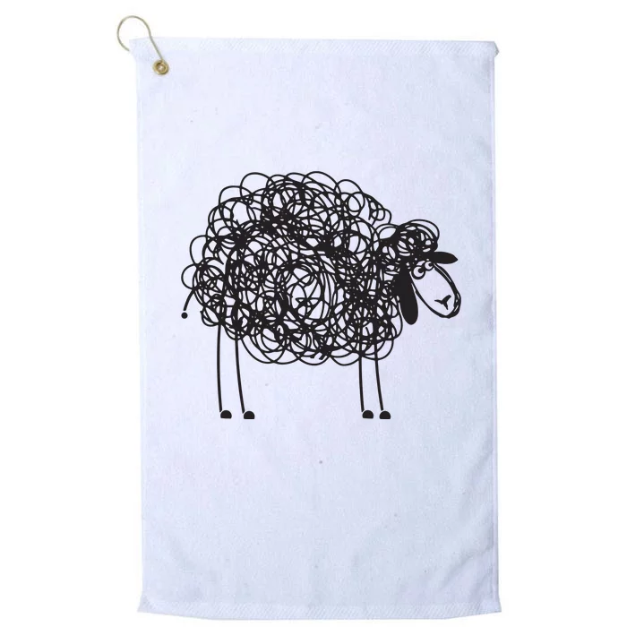 Black Sheepp Apparel Doodled With Texta Platinum Collection Golf Towel