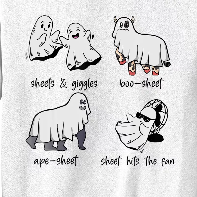 Boo Sheet Ape Sheet Sheets & Giggles Hits The Fan Ghost Meme Sweatshirt