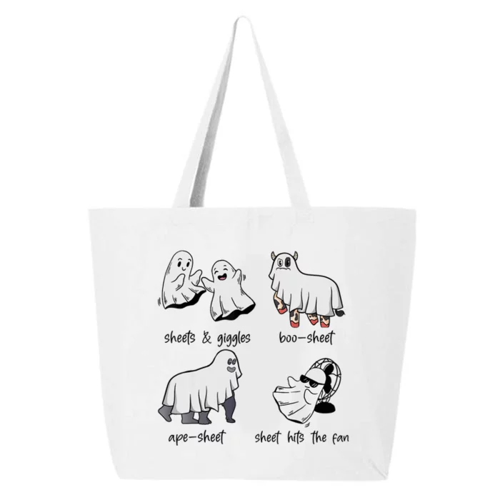 Boo Sheet Ape Sheet Sheets & Giggles Hits The Fan Ghost Meme 25L Jumbo Tote