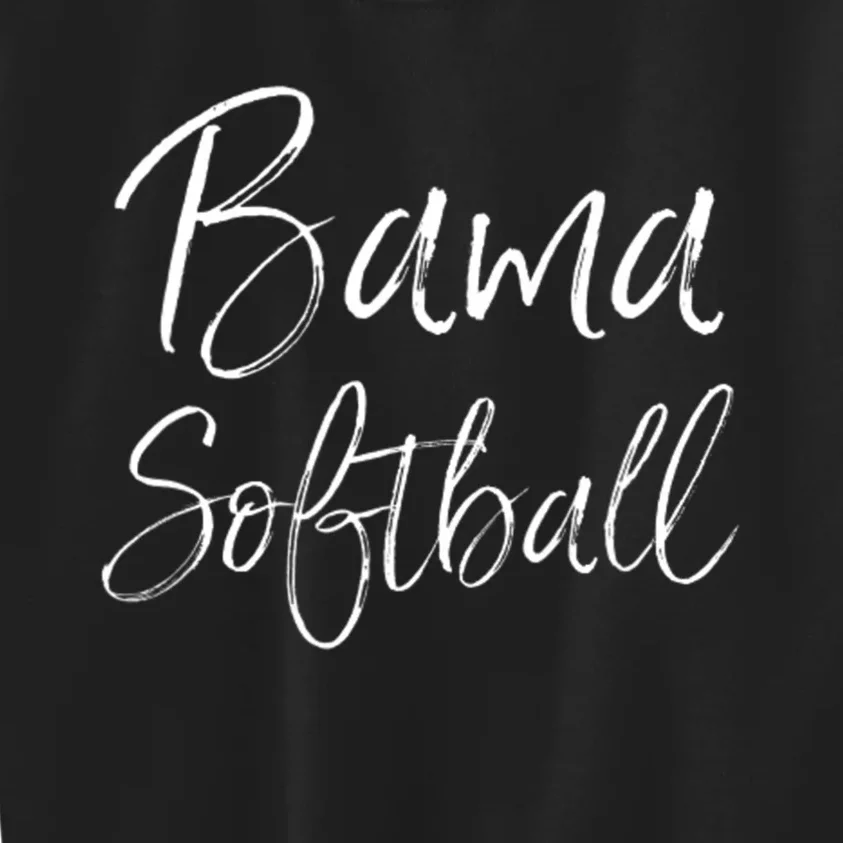 Bama Softball Alabama Southern Tuscaloosa Troy Mobile Shoals Kids Sweatshirt