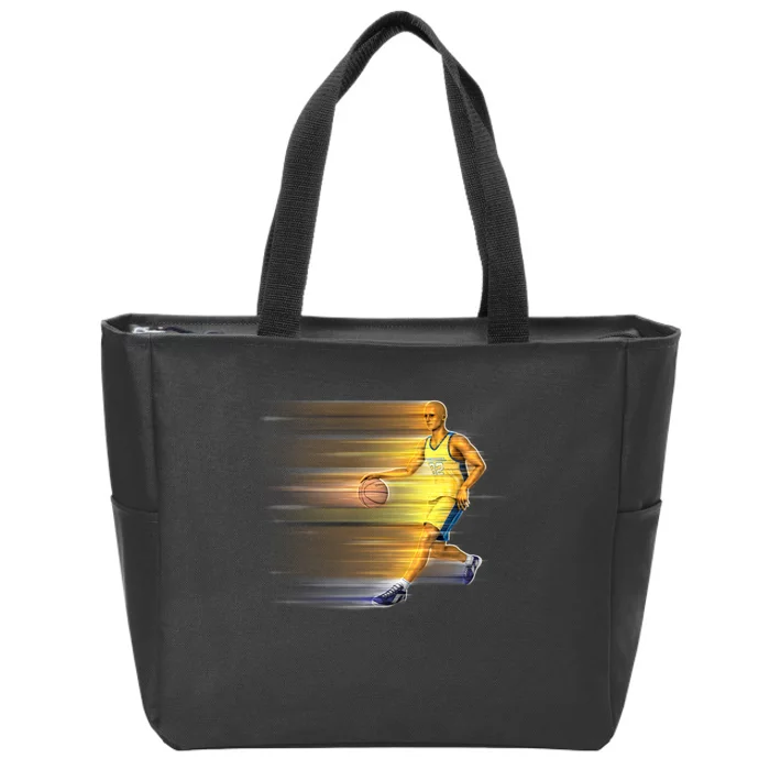 Basketball Sports Athlete Cutout Zip Tote Bag