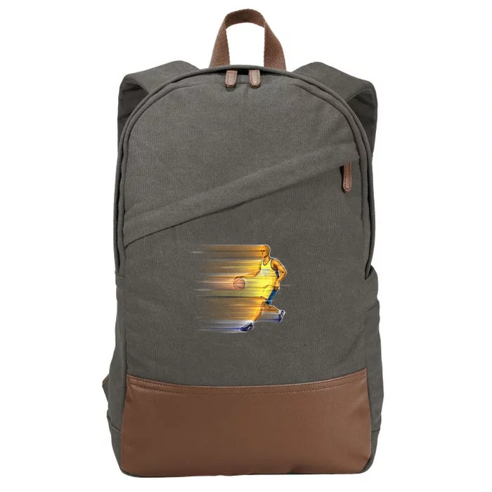 Basketball Sports Athlete Cutout Cotton Canvas Backpack