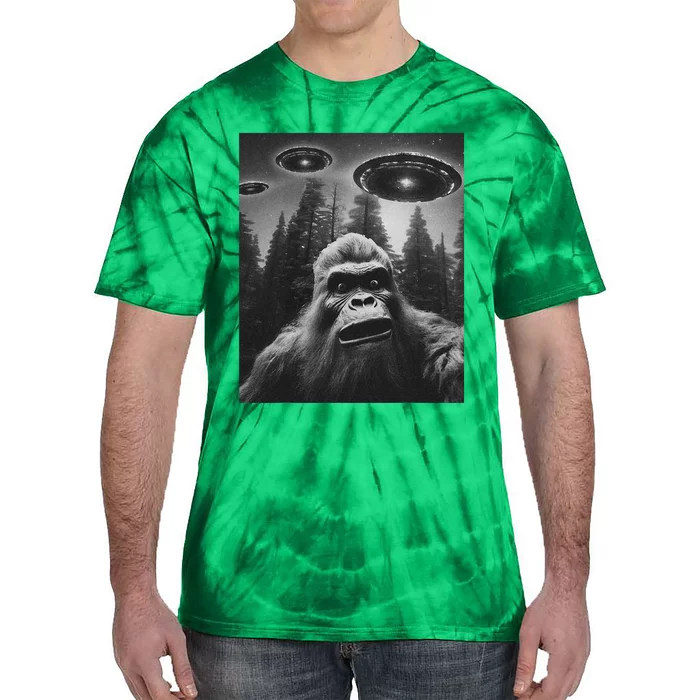 Bigfoot Sasquatch Alien Ufo Tie-Dye T-Shirt