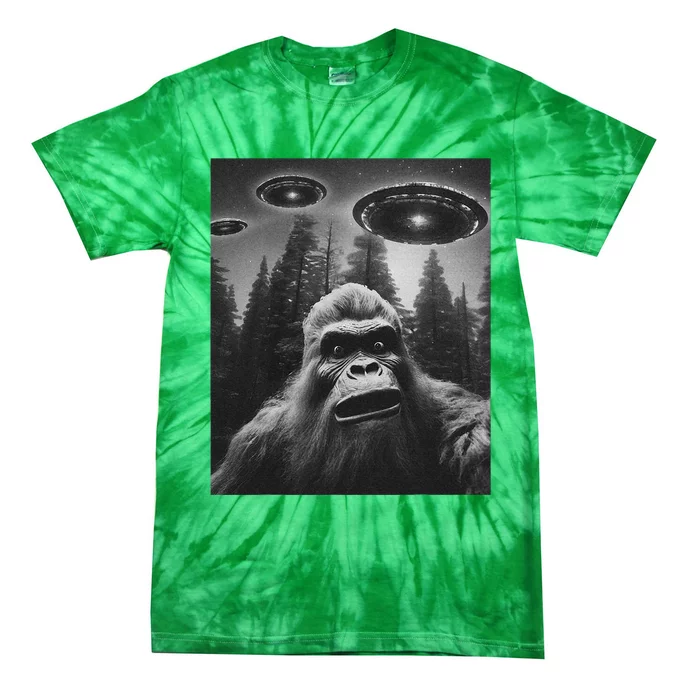 Bigfoot Sasquatch Alien Ufo Tie-Dye T-Shirt