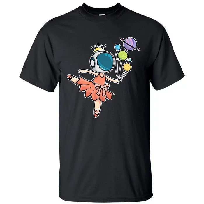 Ballerina Space Astronaut Cute place planet Tall T-Shirt