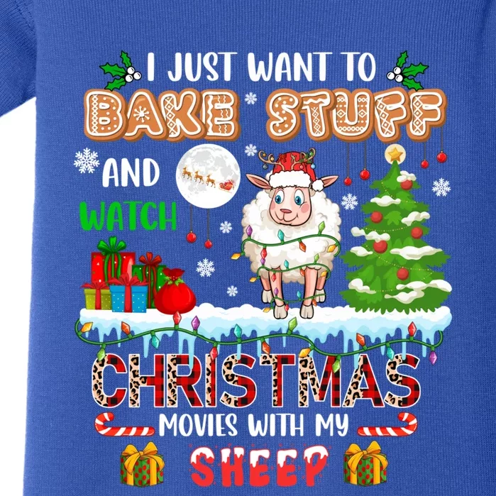 Bake Stuff And Watch Xmas Movies With My Sheep Santa Farmer Gift Baby Bodysuit