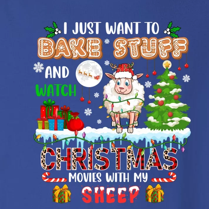 Bake Stuff And Watch Xmas Movies With My Sheep Santa Farmer Gift Toddler Long Sleeve Shirt