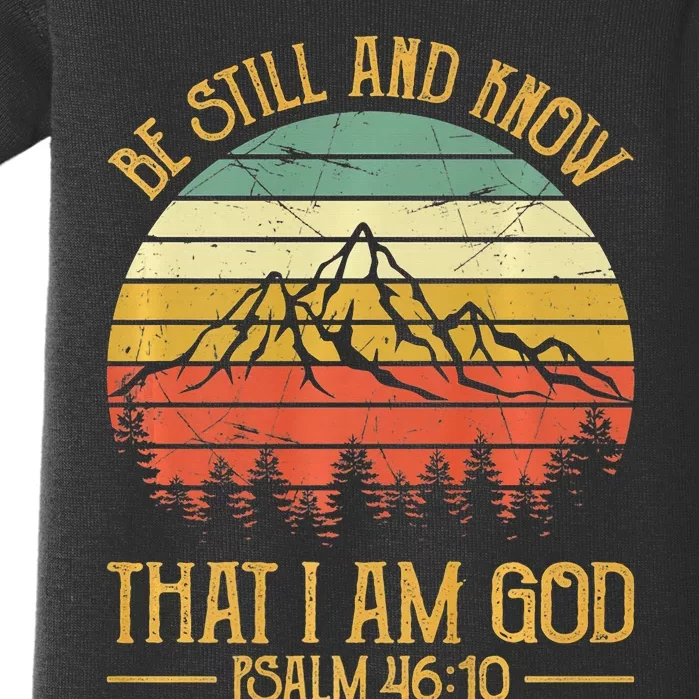 Be Still And Know That I Am God Christian Baby Bodysuit