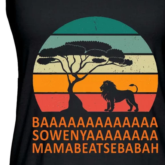 Baaa Sowenyaaa African King Lion African Savana Lion Ladies Essential Flowy Tank