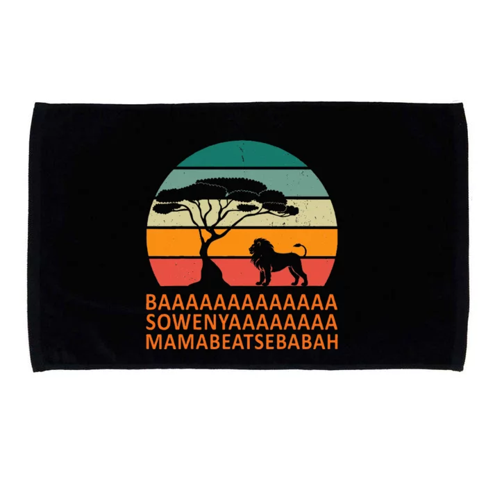 Baaa Sowenyaaa African King Lion African Savana Lion Microfiber Hand Towel