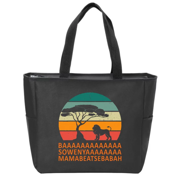 Baaa Sowenyaaa African King Lion African Savana Lion Zip Tote Bag